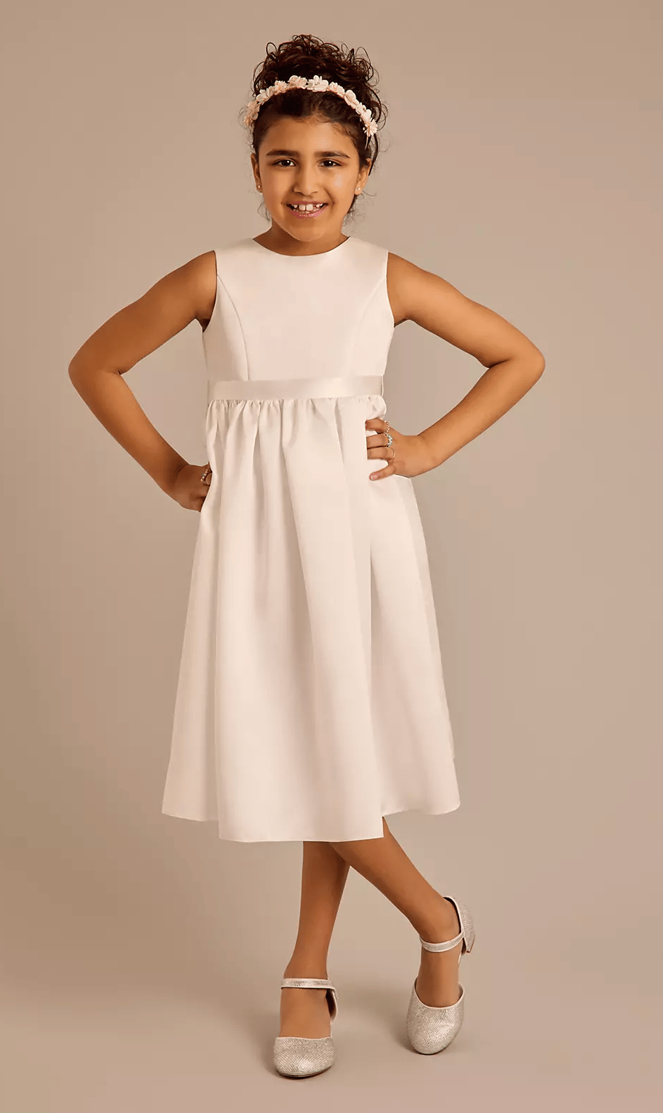 Satin A-line Tank Dress