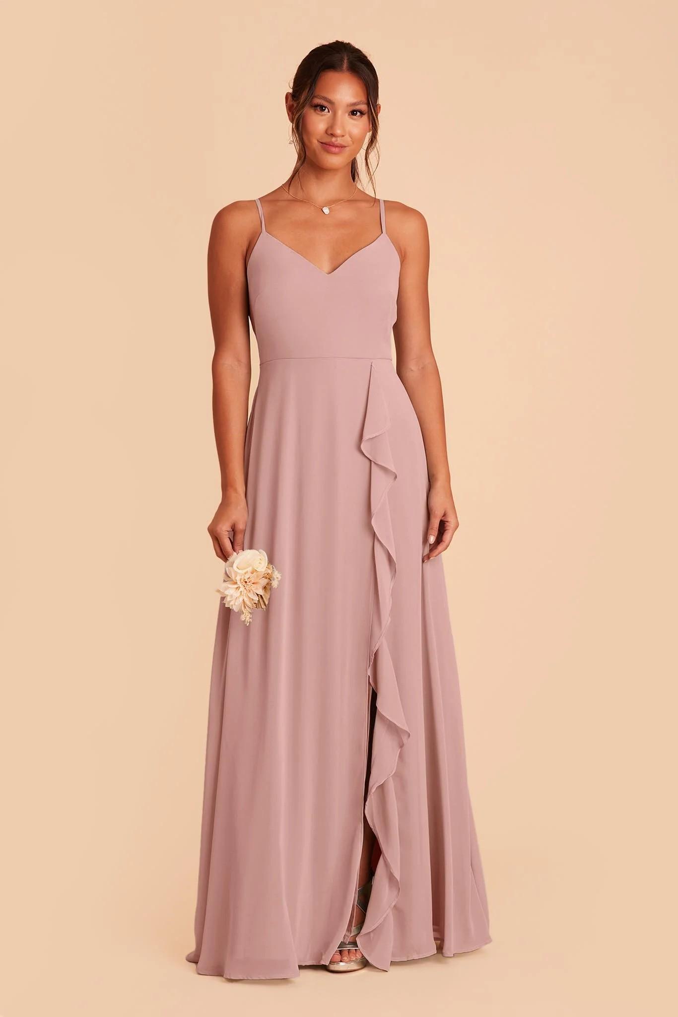 Theresa Chiffon Dress in English Rose