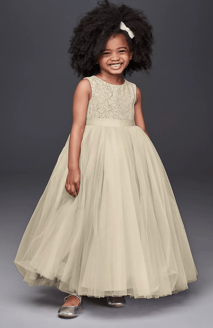 Ball Gown Flower Girl Dress with Heart Cutout