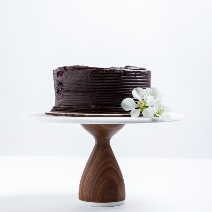 Stout Walnut Cake Stand