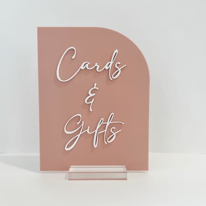 Acrylic Card & Gifts Sign