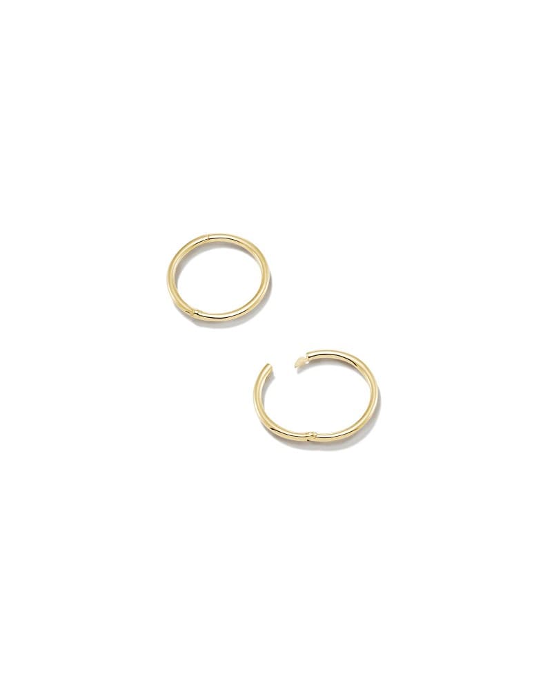 Keely 13mm Huggie Earrings in Yellow Gold