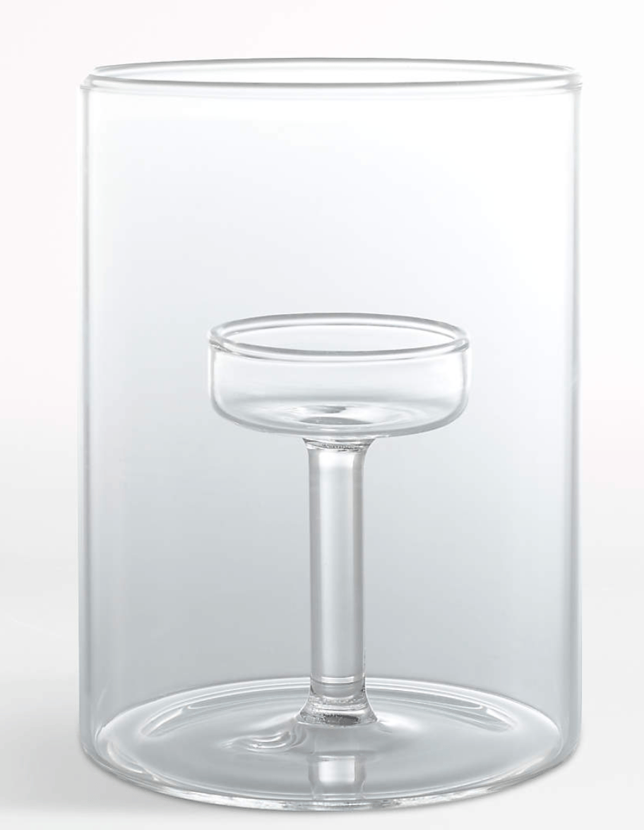 Elsa Medium Glass Tealight Candle Holder