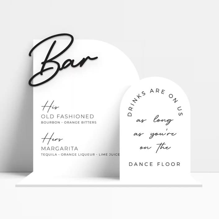 Double Arch Bar Sign