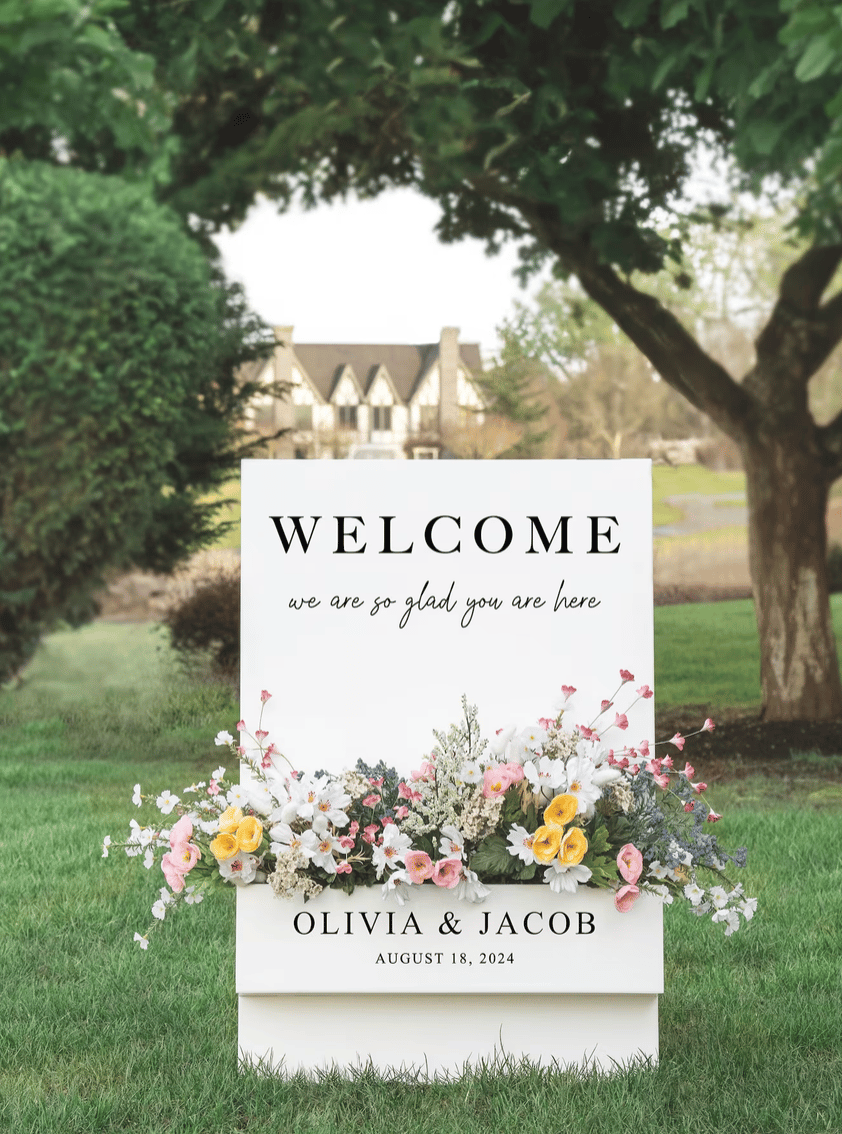 Flower Box Welcome Sign
