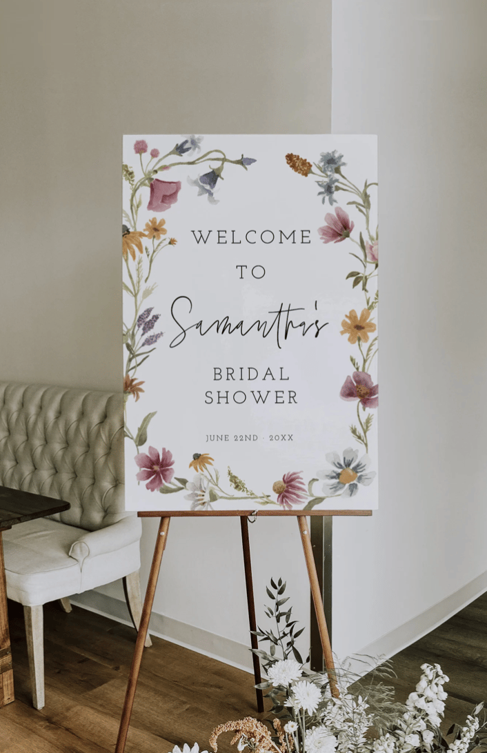 Wildflower Bridal Shower Signage