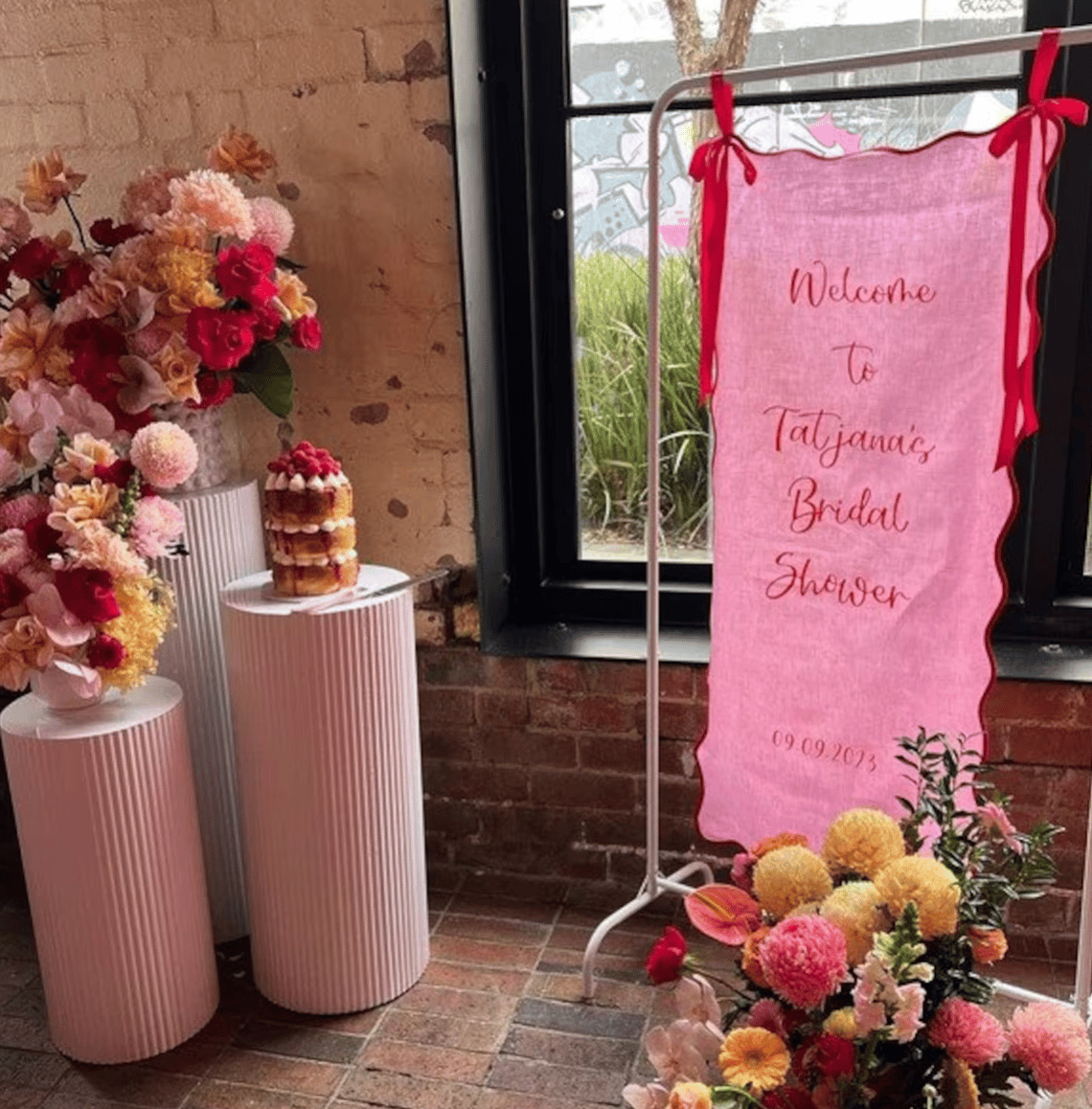 Linen Bridal Shower Sign