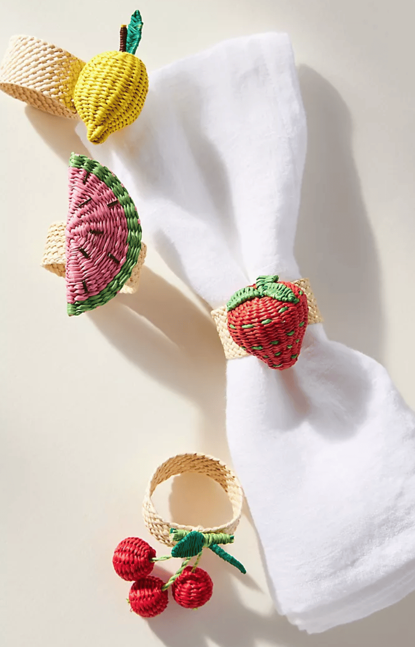 Woven Fruit Napkin Rings