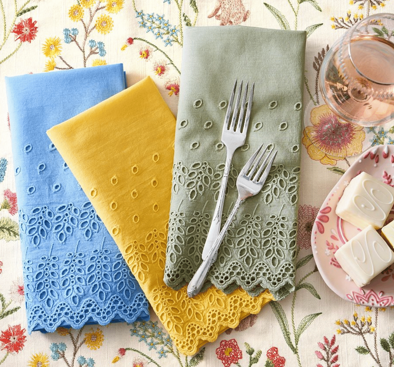 Eyelet Organic Cotton Napkins
