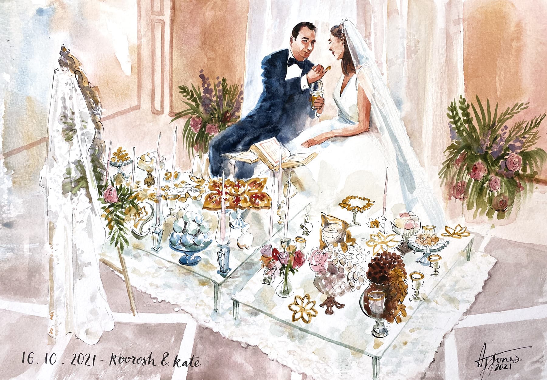 Wedding Illustrator Aaron Jacob Jones portfolio 4