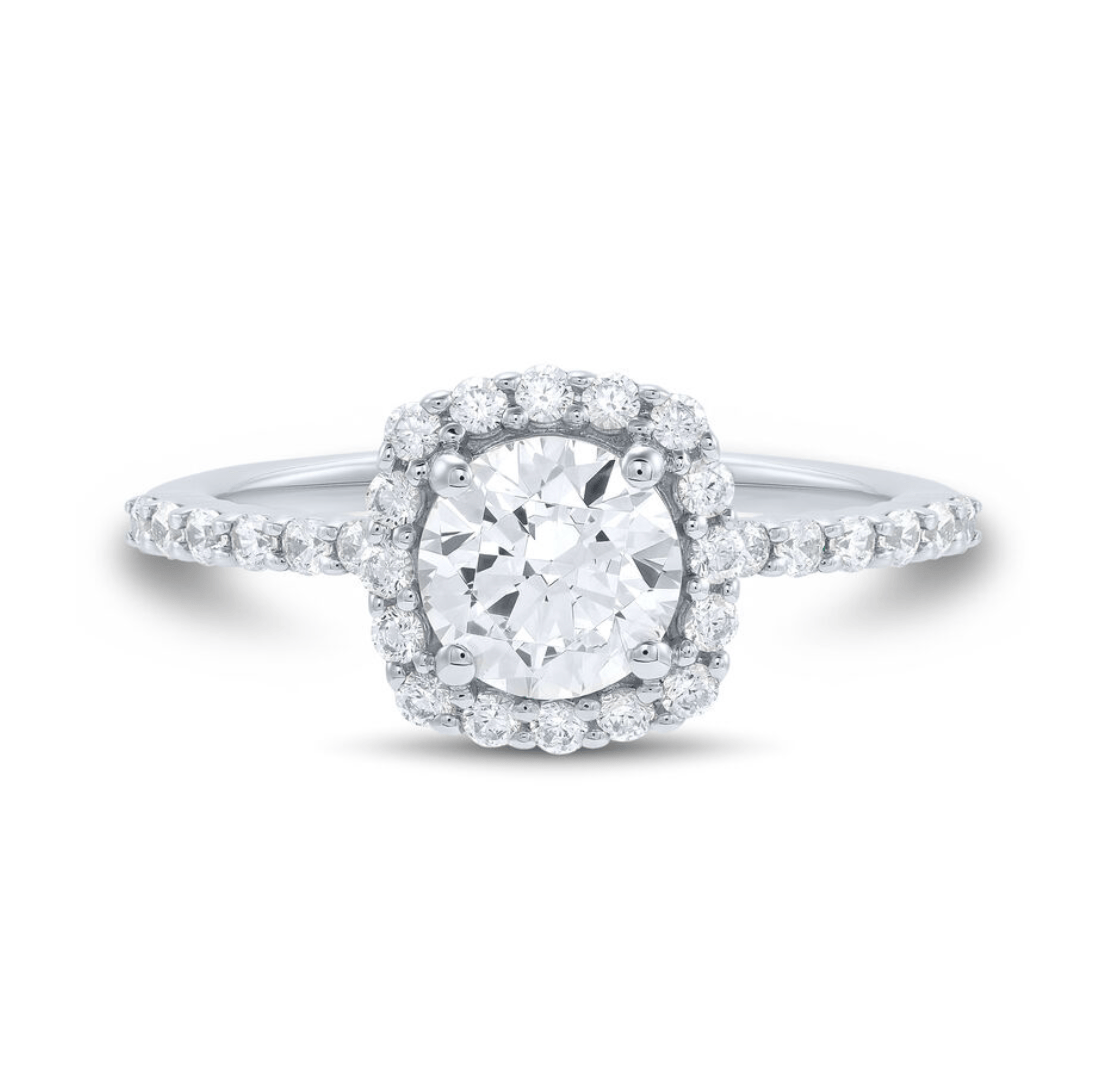 Lab Grown Round Engagement Ring