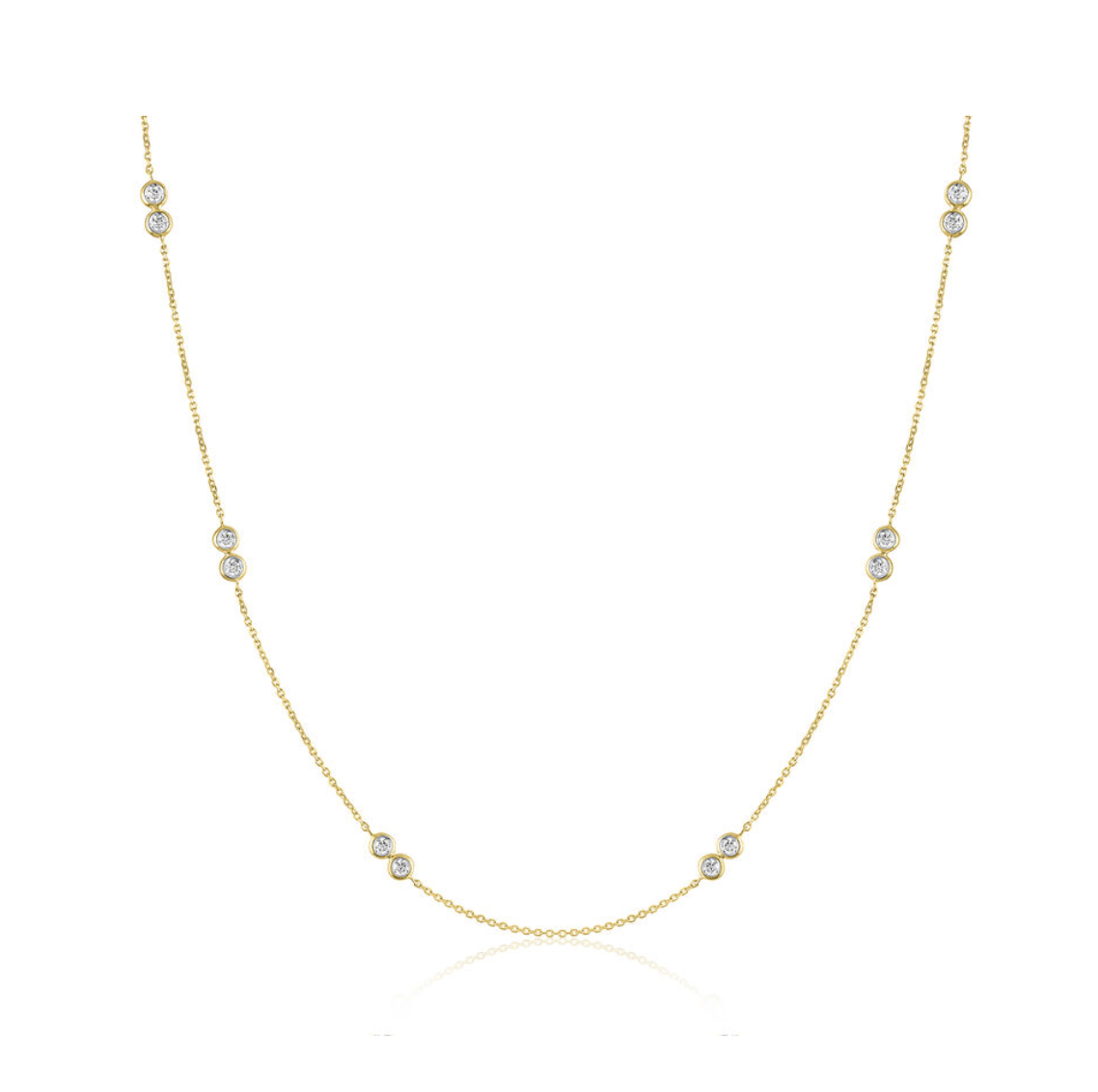 Diamond Double Bezel Necklace