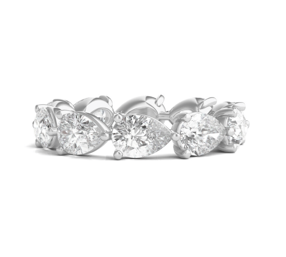 Pear Cut Eternity Band