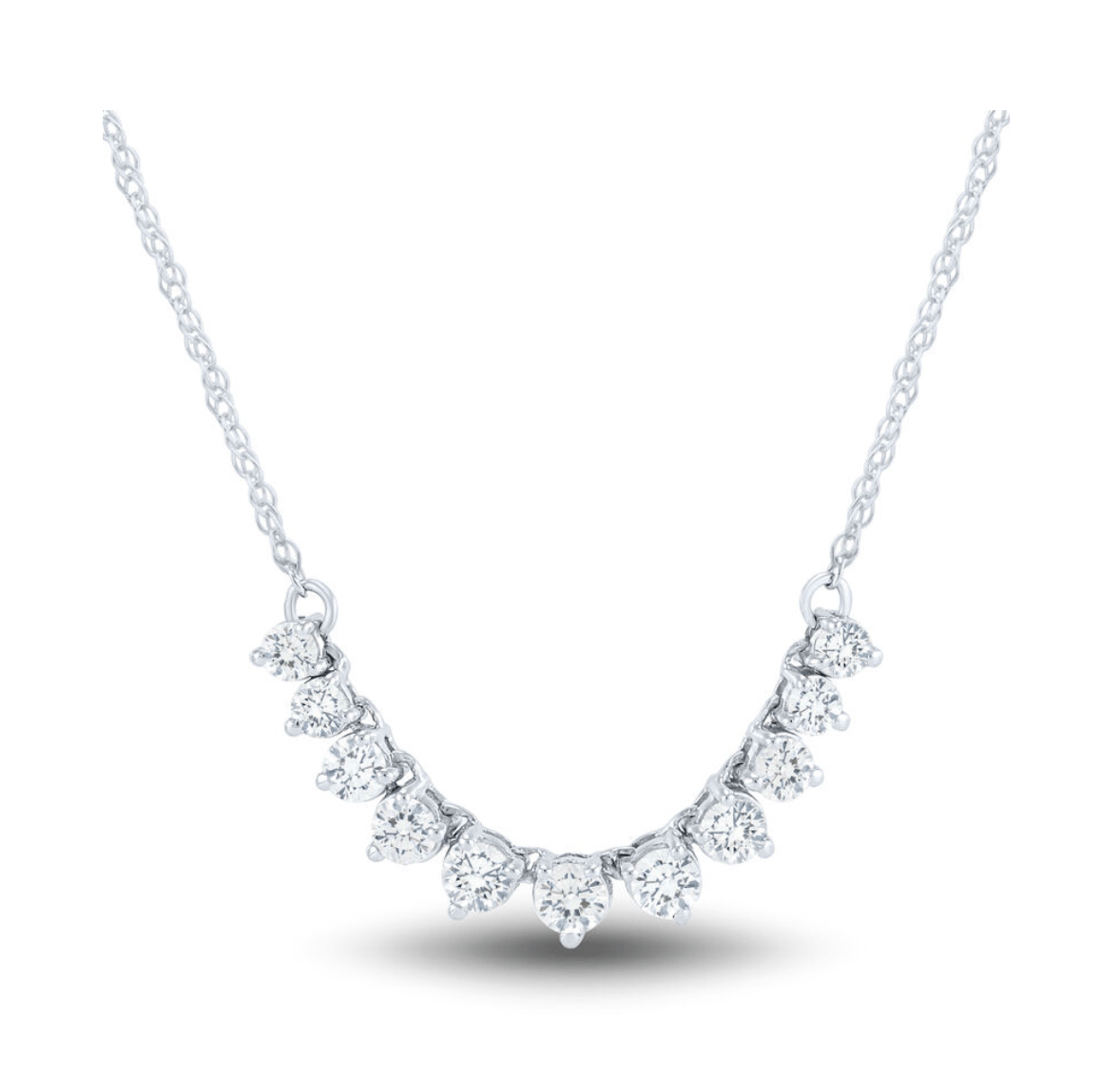 Graduated Smile Diamond Necklace