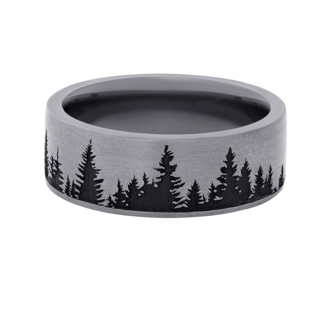 Men’s Black Cerakote Tree Band in Tantalum