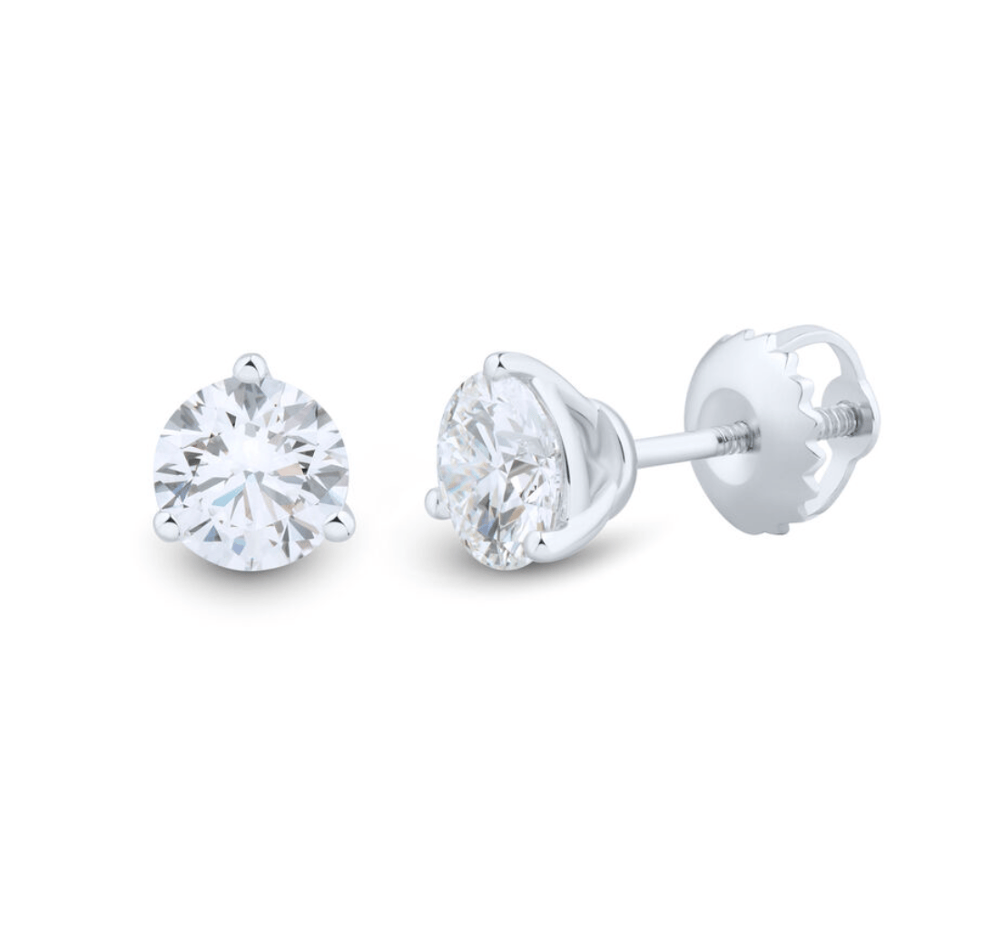 Diamond Martini Stud Earrings