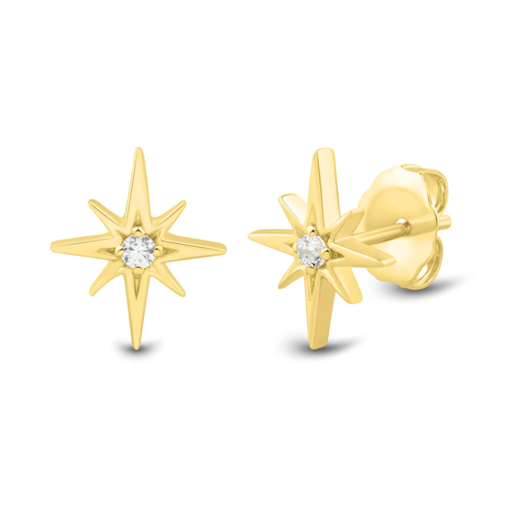 Diamond Accent Star Stud Earrings