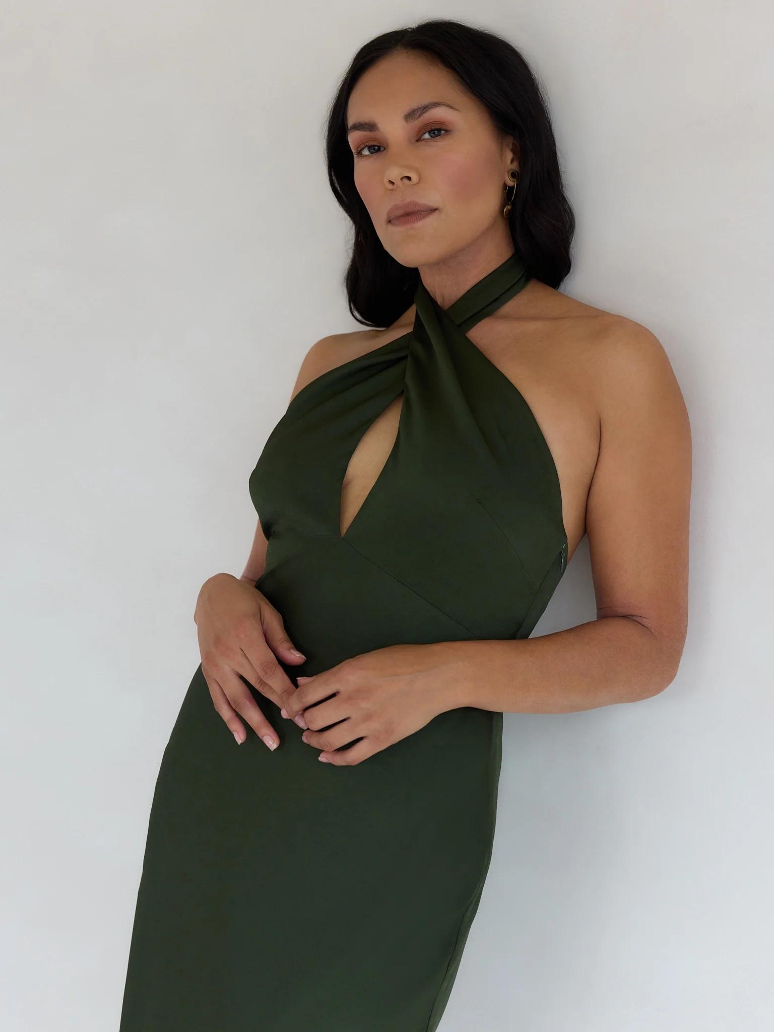Cooper Dress in Dark Olive