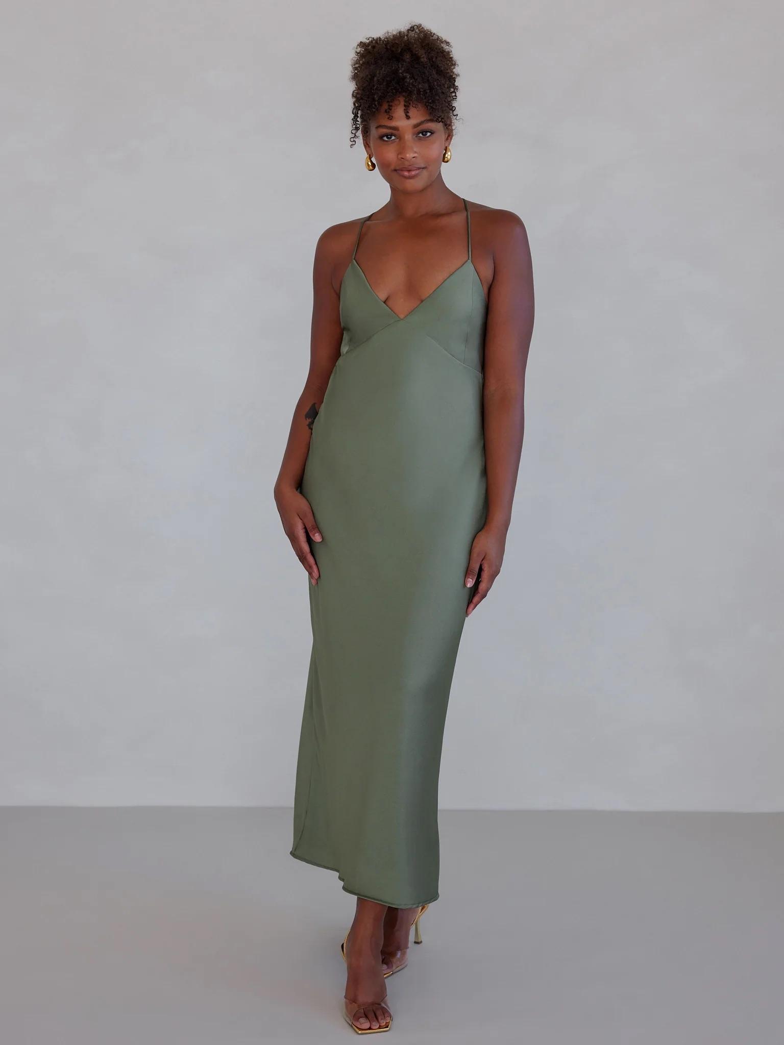 Davenport Dress in Olive