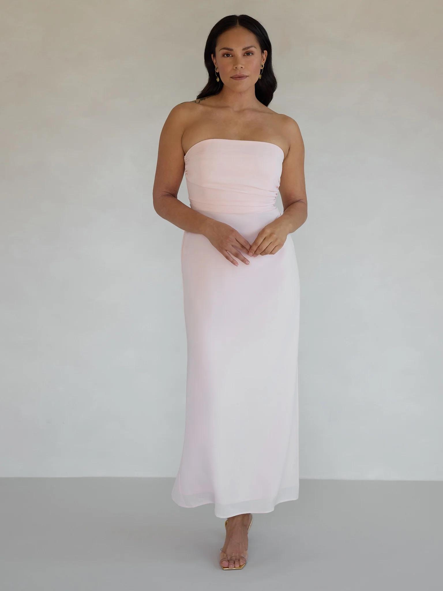 Logan Dress in Pink Prosecco