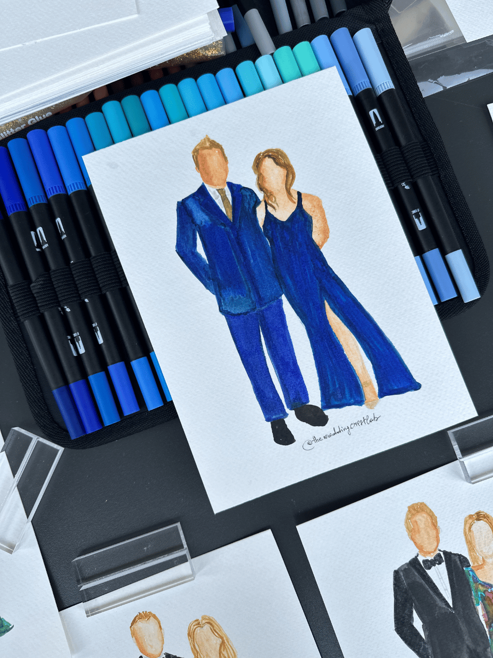 Maria Paola Tintis | Live wedding painter Santorini and Italy portfolio 3