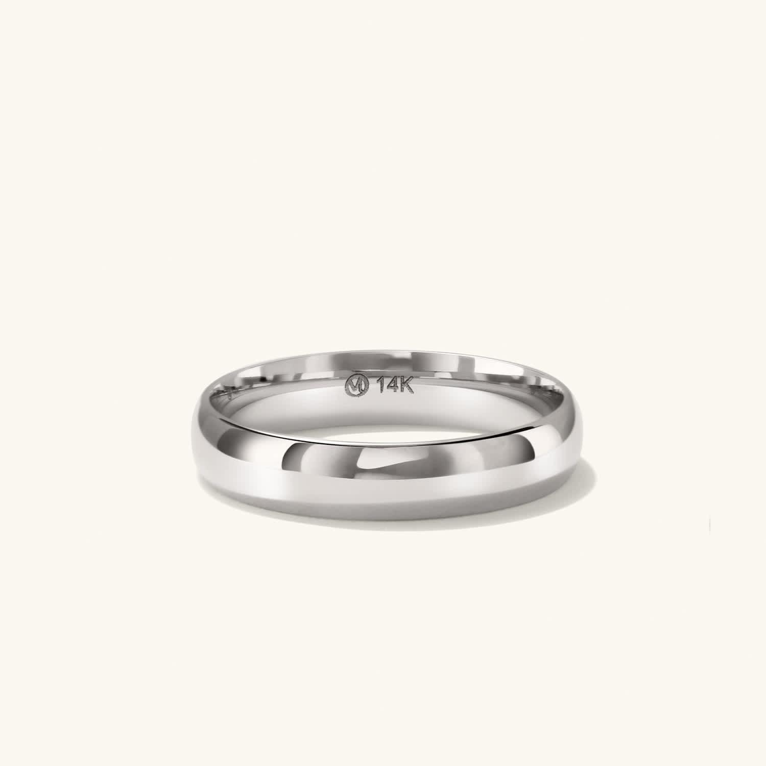 4mm Curve Band - 14k White Gold