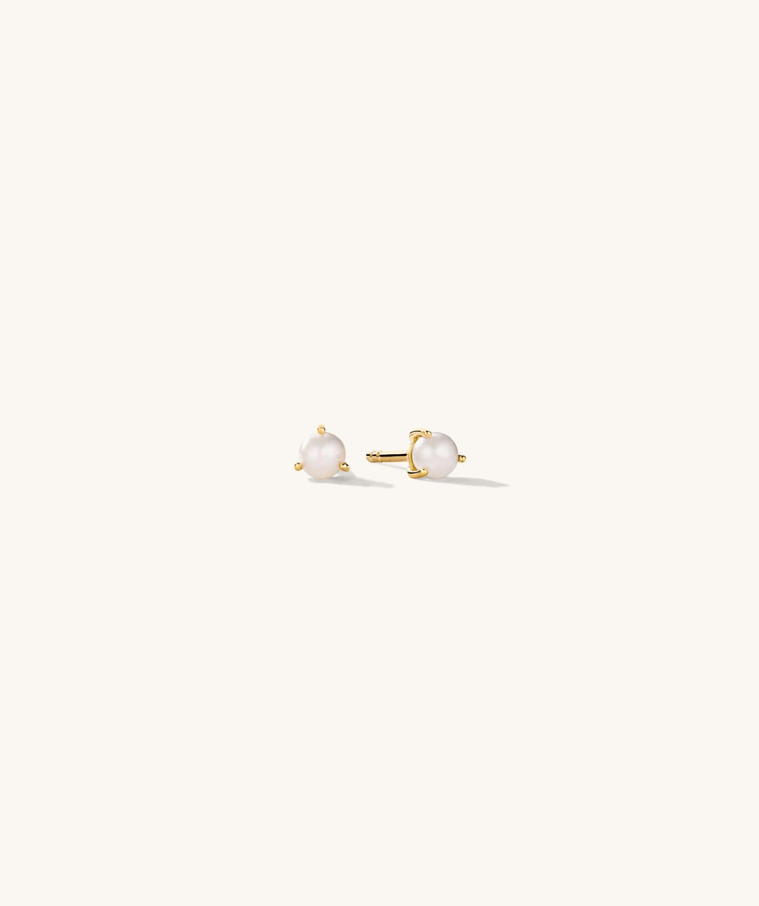 Gemstone Mini Studs - Pearl