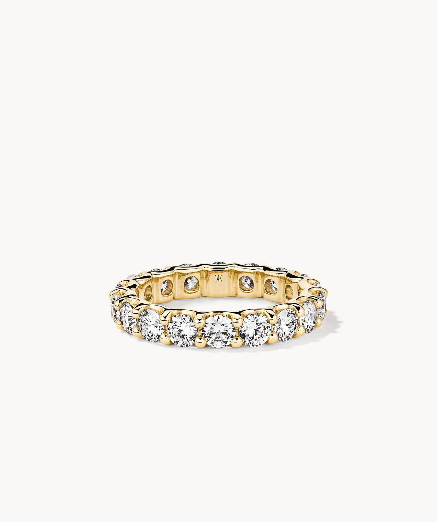 3.5mm Lab Grown Diamond Eternity Band - 14k Yellow Gold