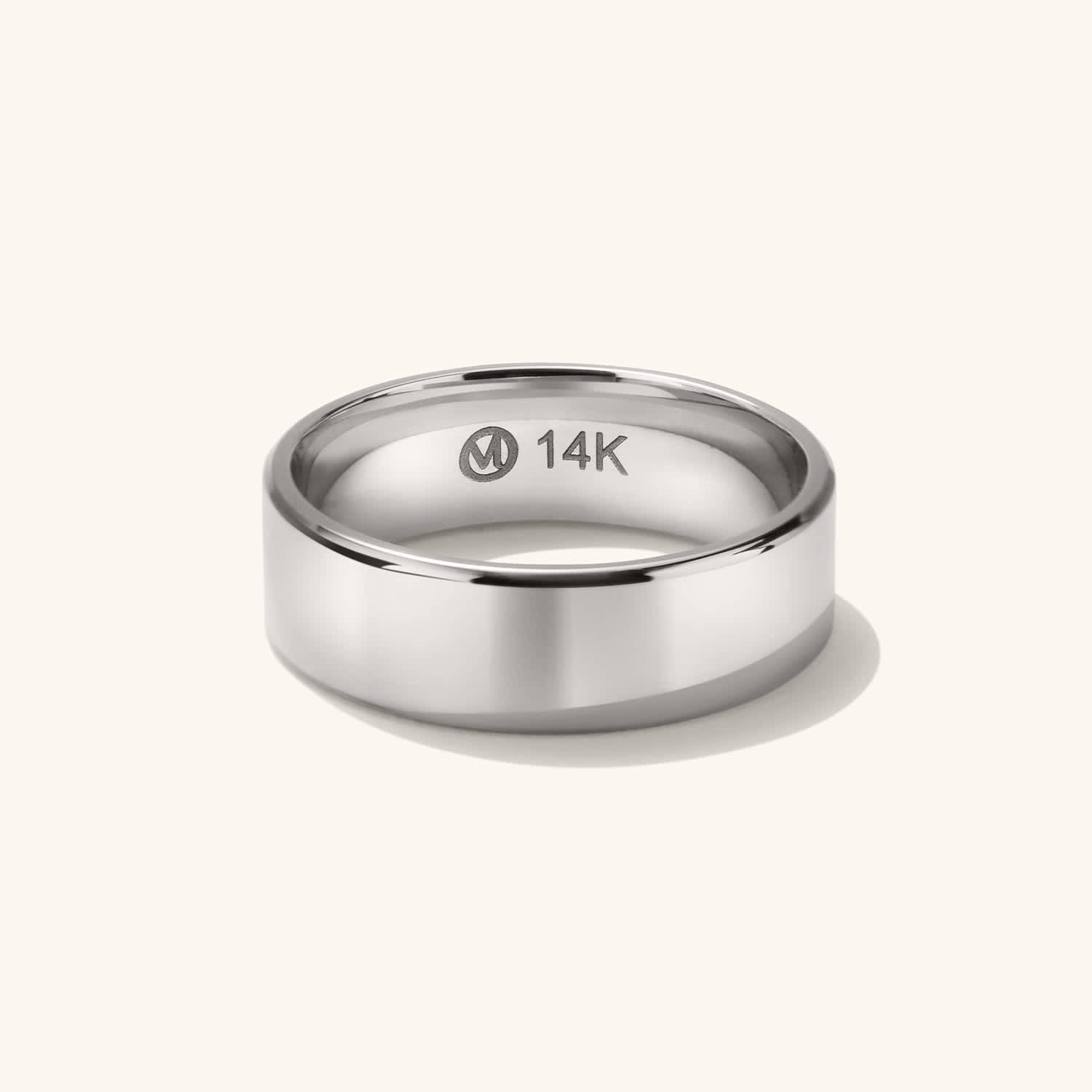 6mm Smooth Band - 14k White Gold