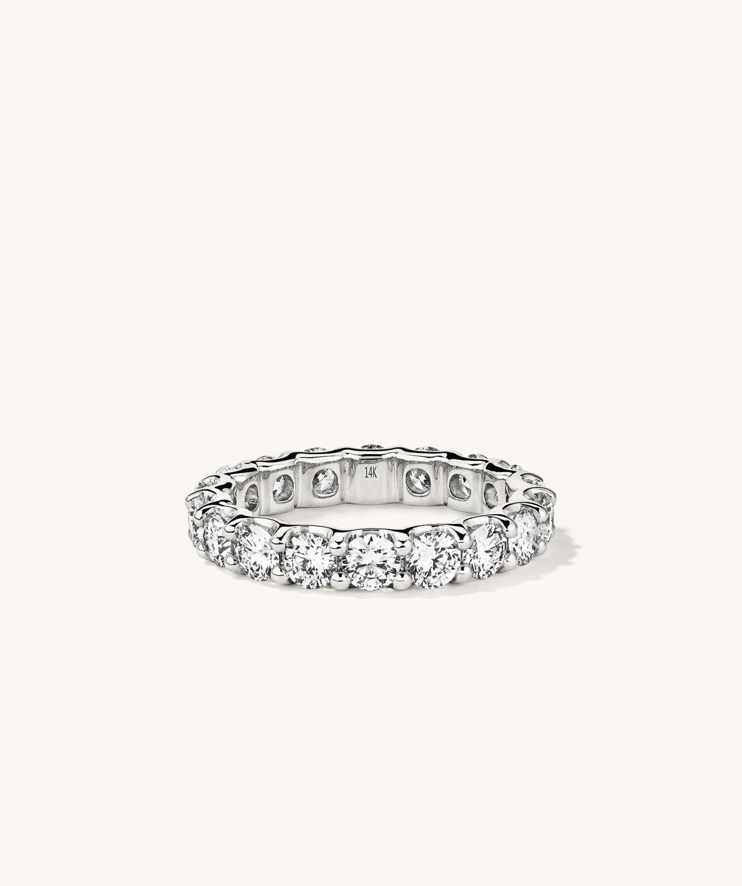 3.5mm Lab Grown Diamond Eternity Band - 14k White Gold