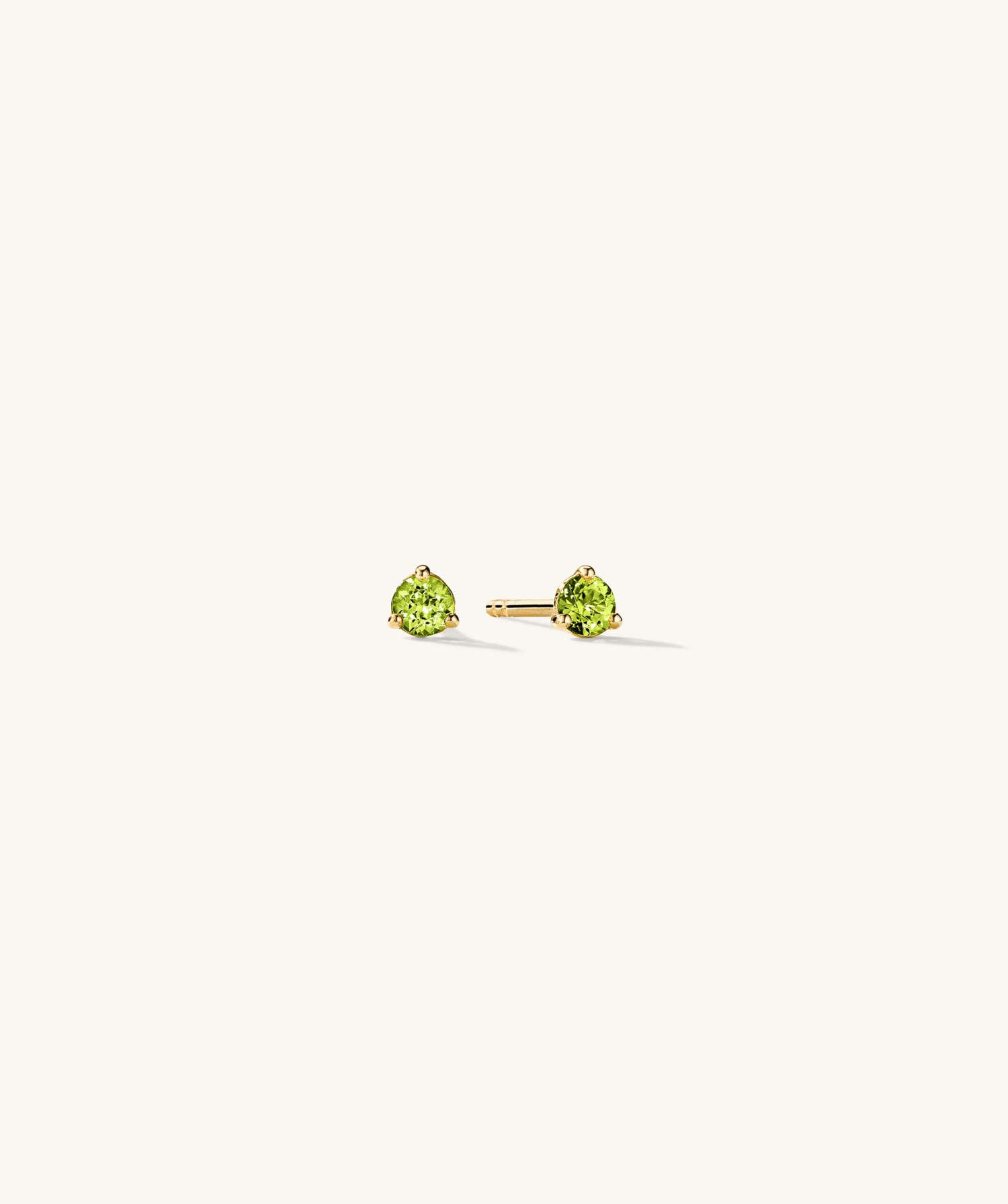 Gemstone Mini Studs - Peridot