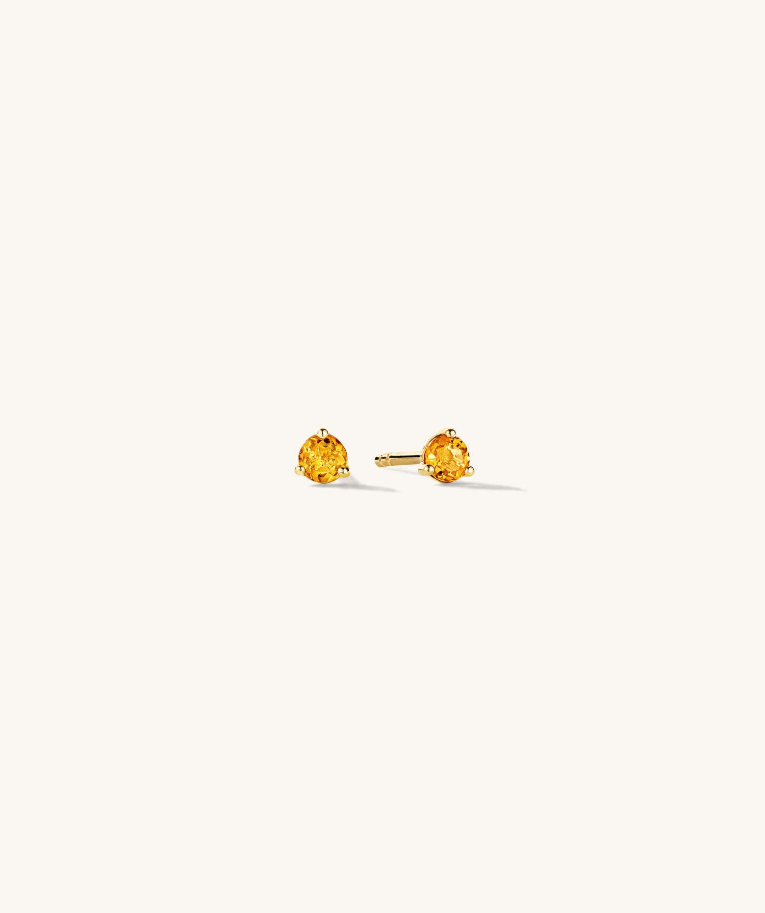 Gemstone Mini Studs - Citrine
