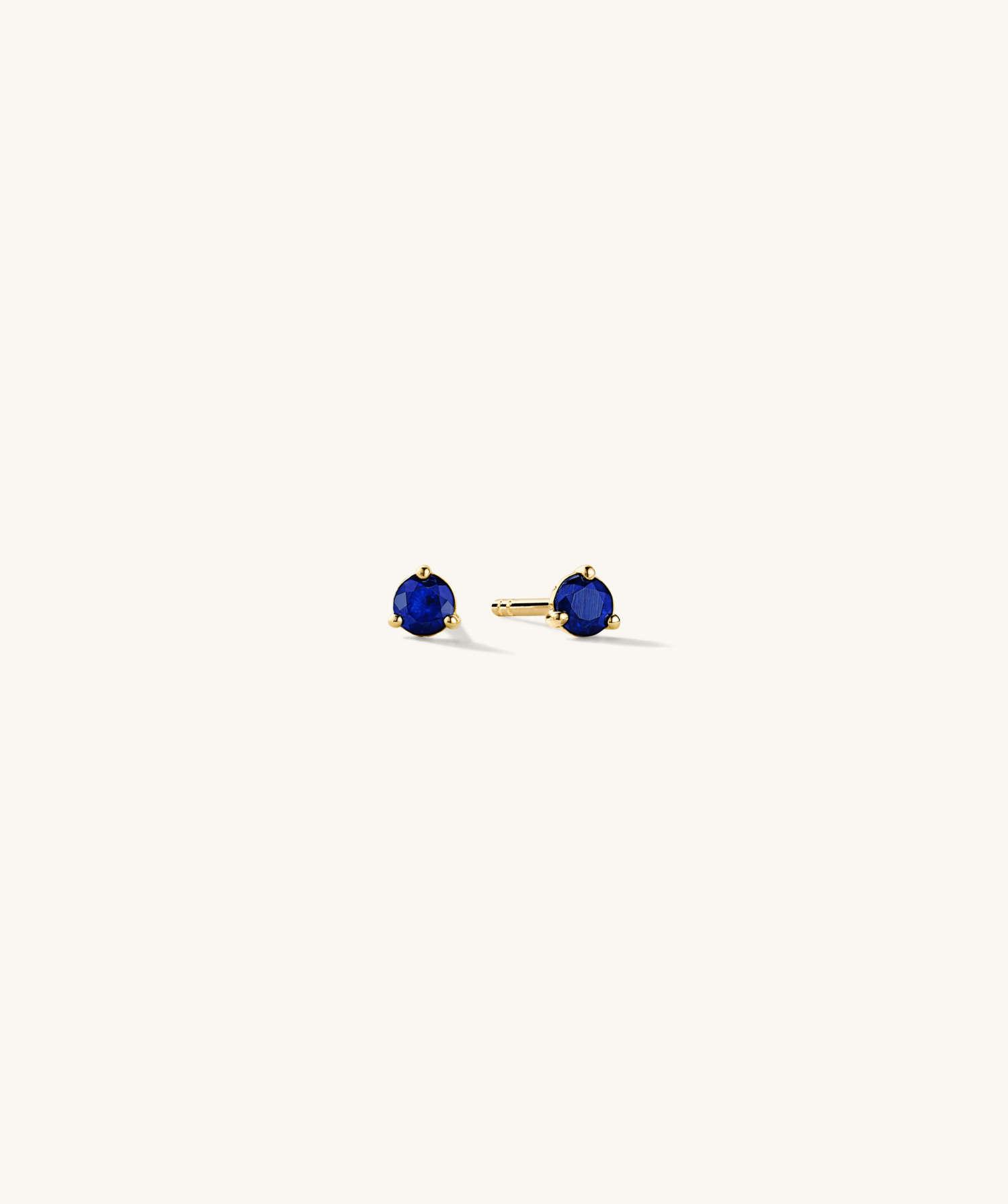 Gemstone Mini Studs - Blue Sapphire