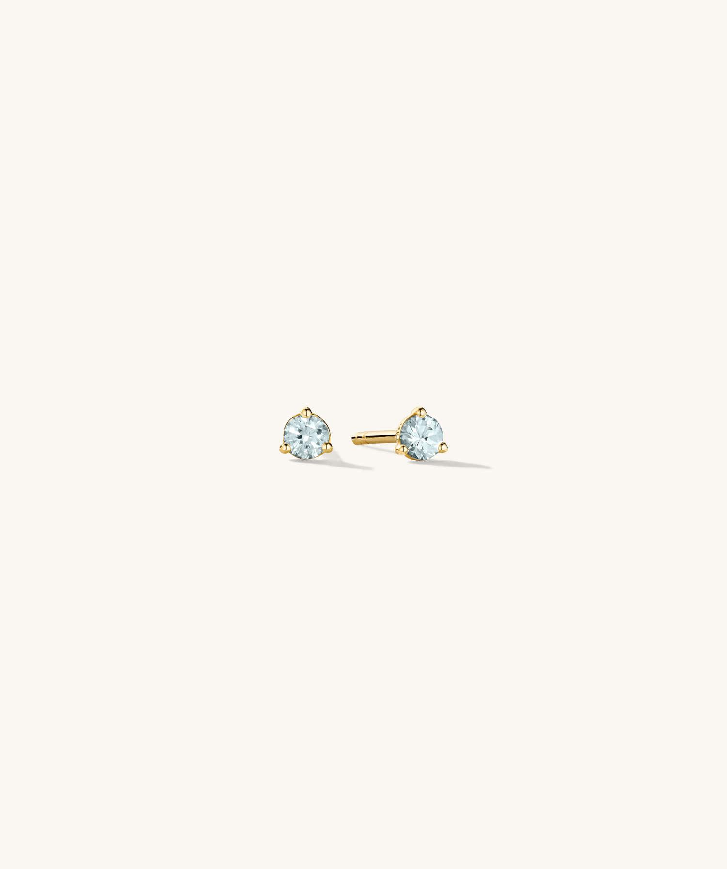 Gemstone Mini Studs - Aquamarine