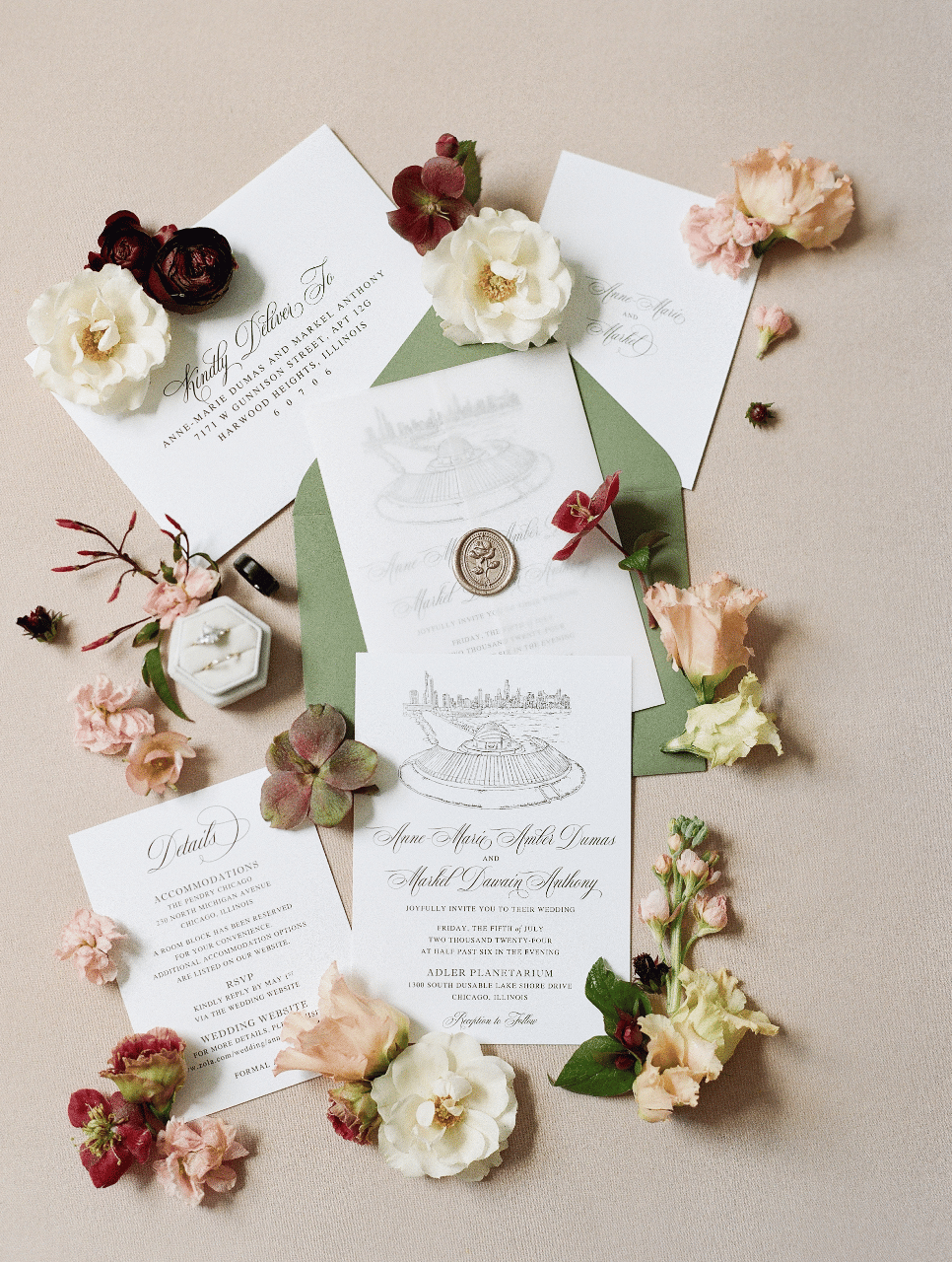 A Romantic Summer Wedding at Adler Planetarium photo 3