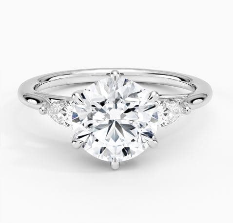 Delilah Three Stone Pear Diamond Ring (1/5 ct. tw.)