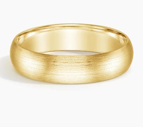 Matte Comfort Fit 5mm Wedding Ring