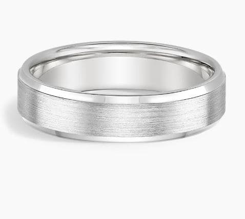 Beveled Edge Matte 5.5mm Wedding Ring