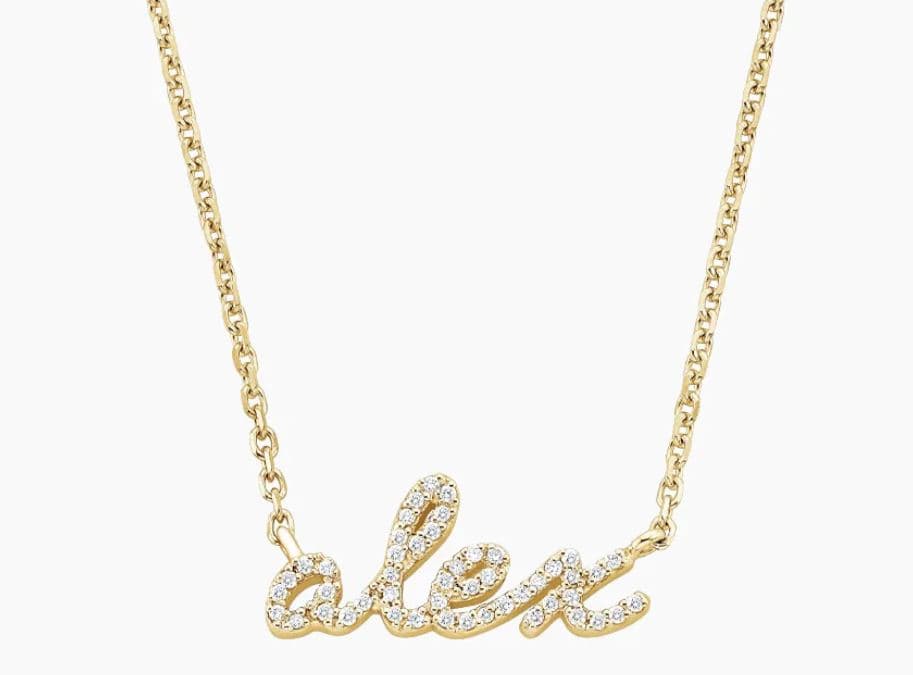 Script Diamond Name Necklace