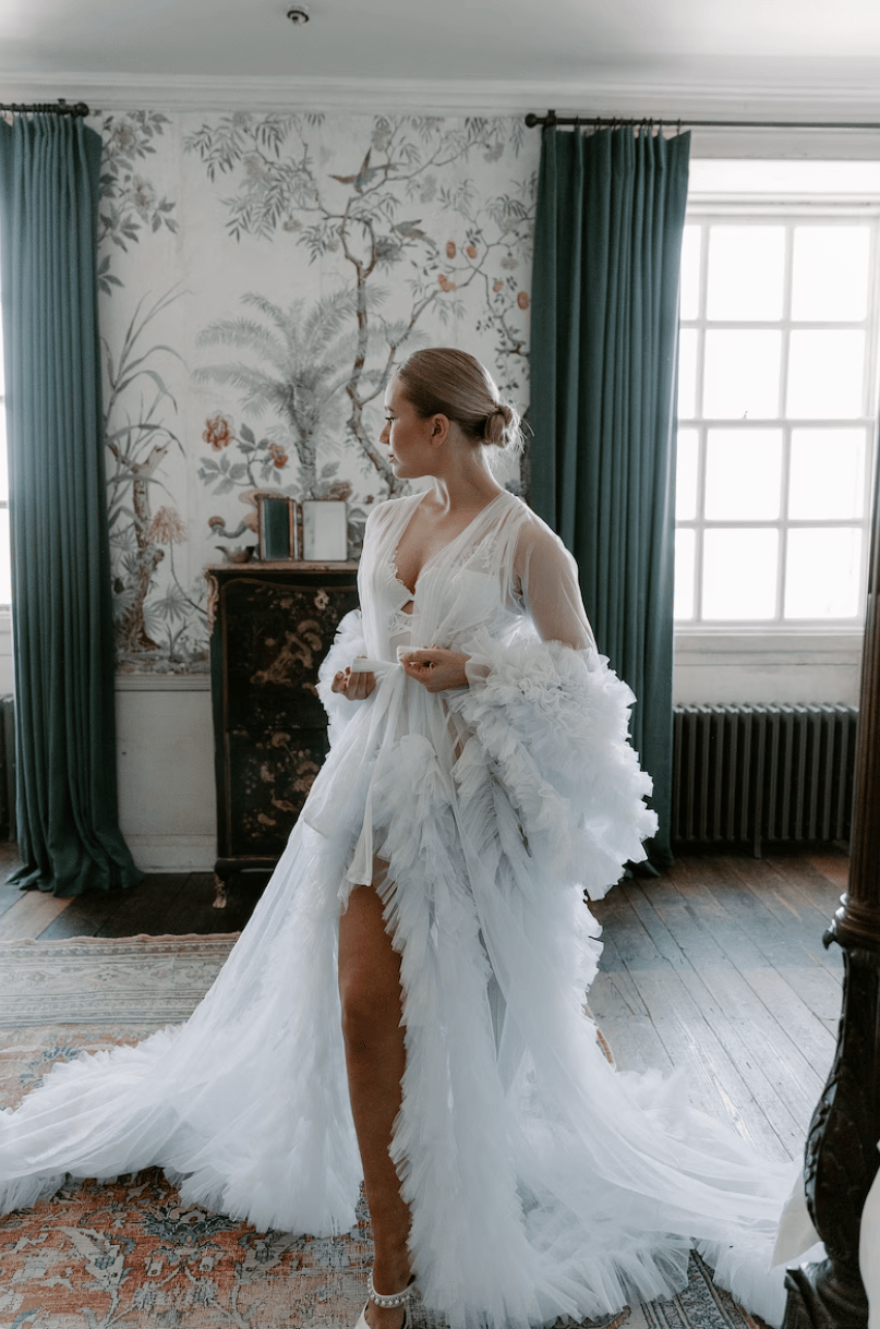 Tulle Long Bridal Robe