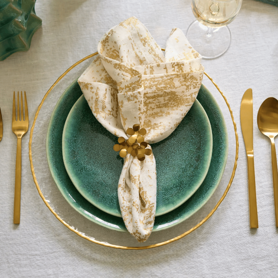 Sur La Table Gold Rim Glass Charger
