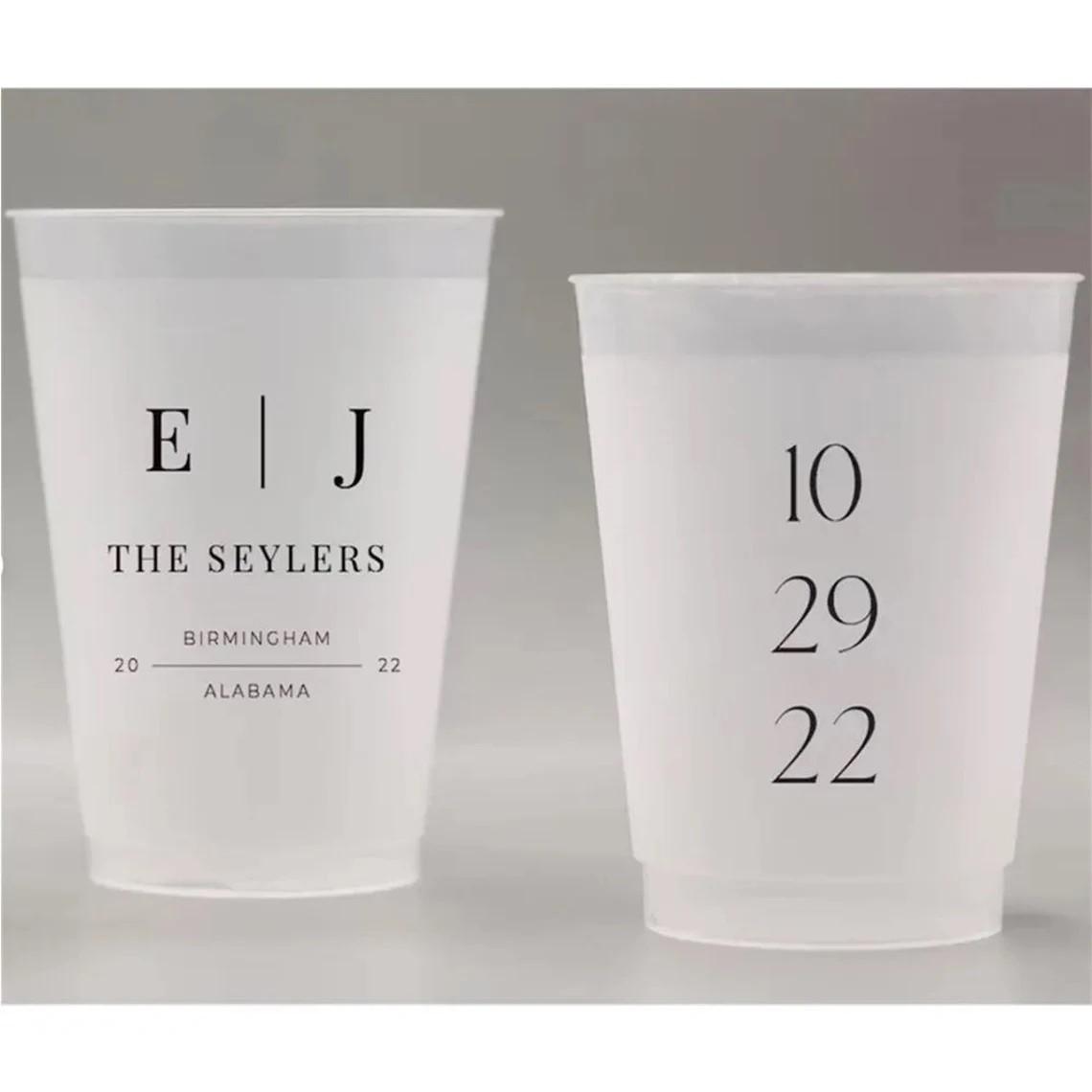 Personalized Wedding Favor Cups