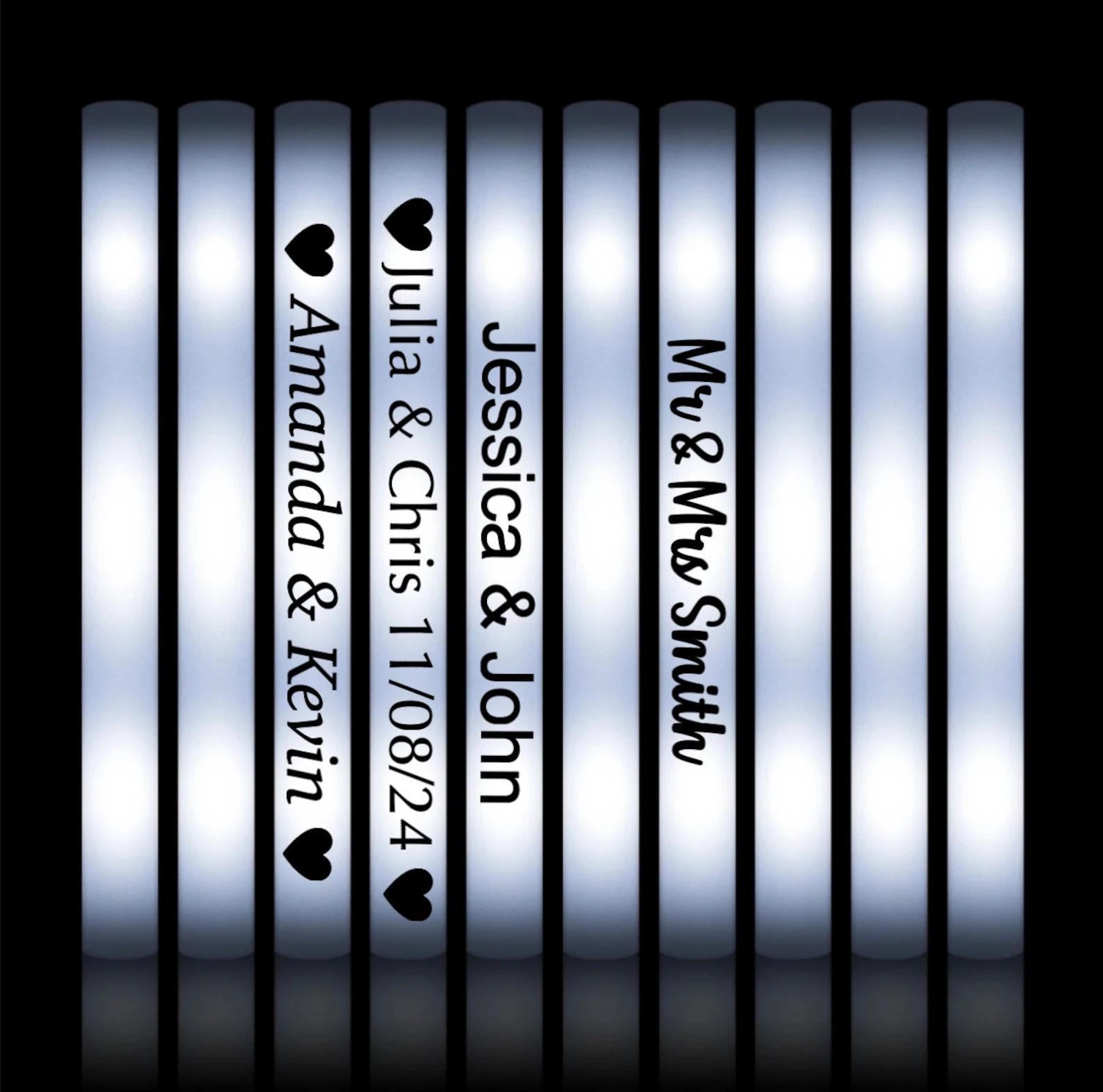 Customizable LED Foam Glow Sticks