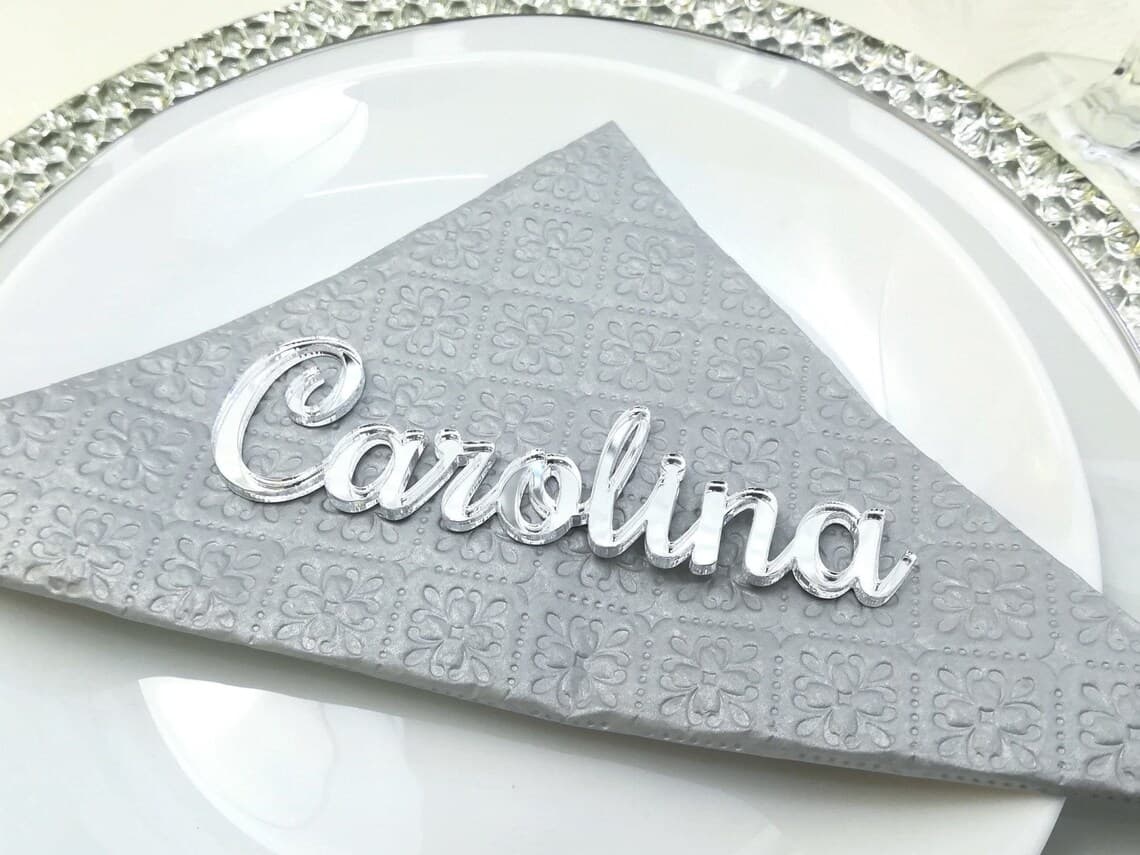 Custom Laser Cut Names for Wedding Table Decoration
