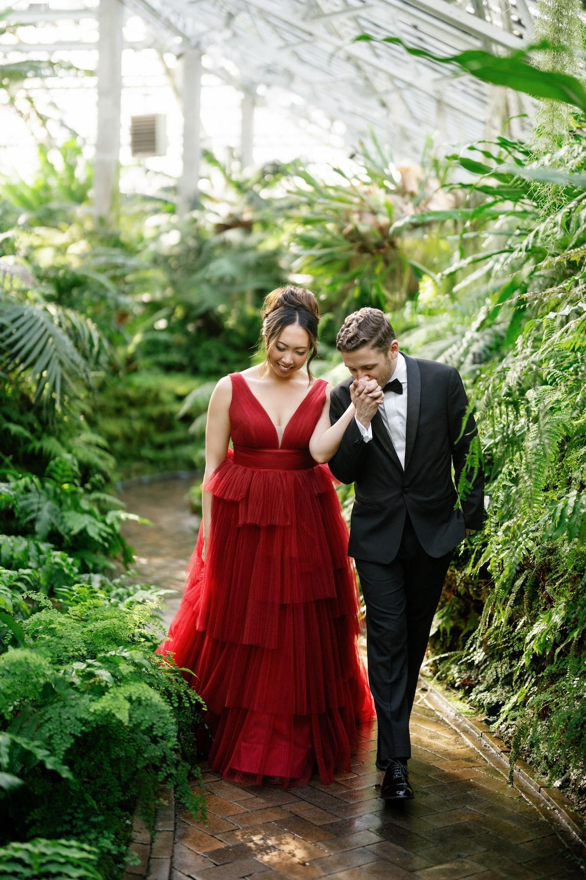 A Whimsical Fall Engagement at Garfield Park Conservatory