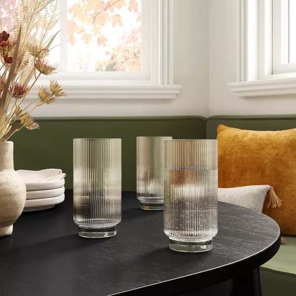 Glass Ribbed Cassin Tall Tumbler