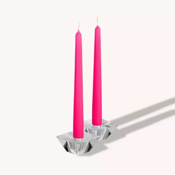 Fuschia Pink Tapered Candles