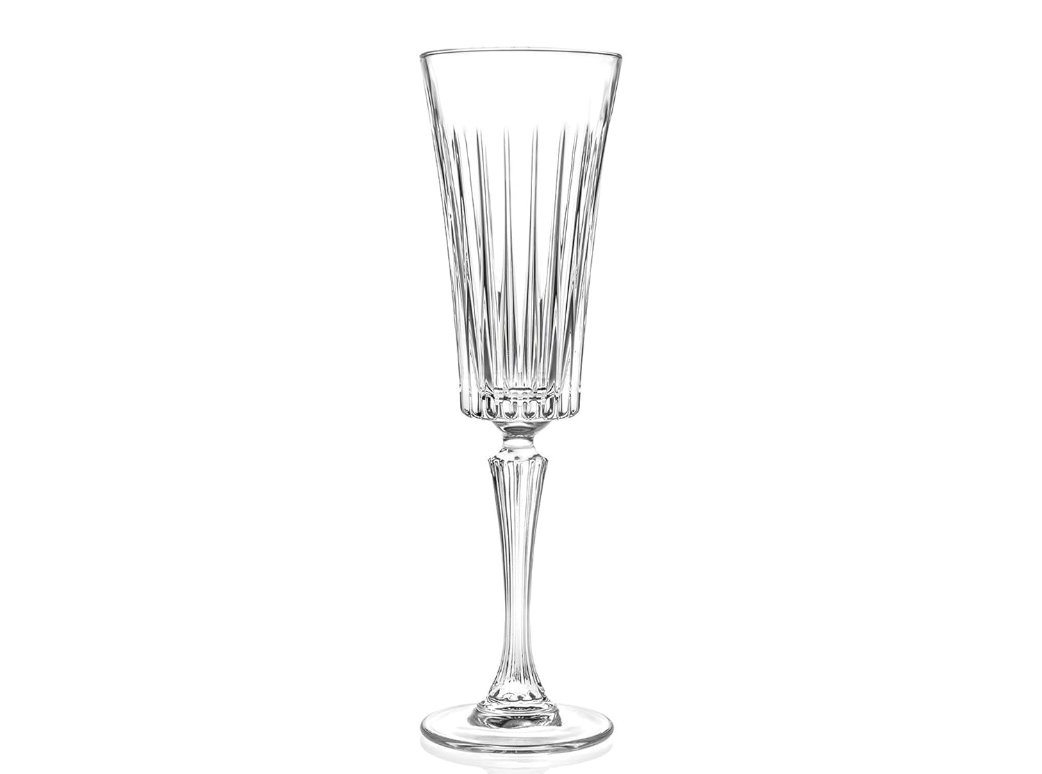 6 Champagne Crystal Glasses