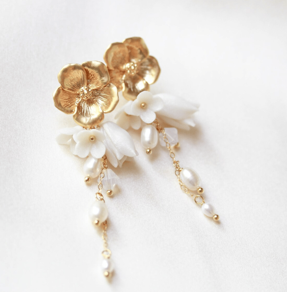 Floral Bridal Earrings