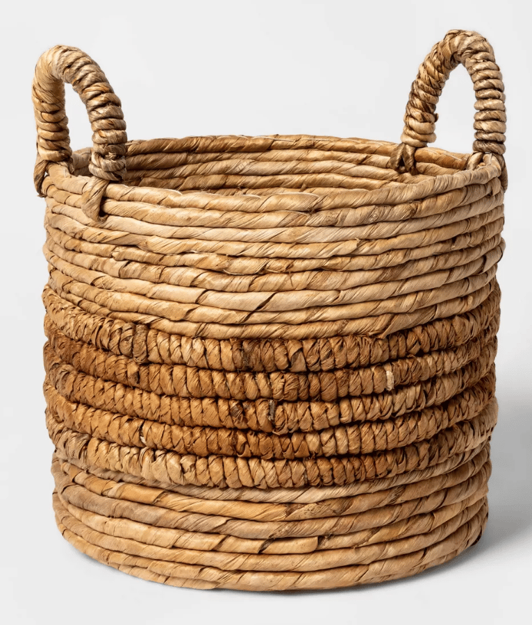 Large Natural Woven Round Basket